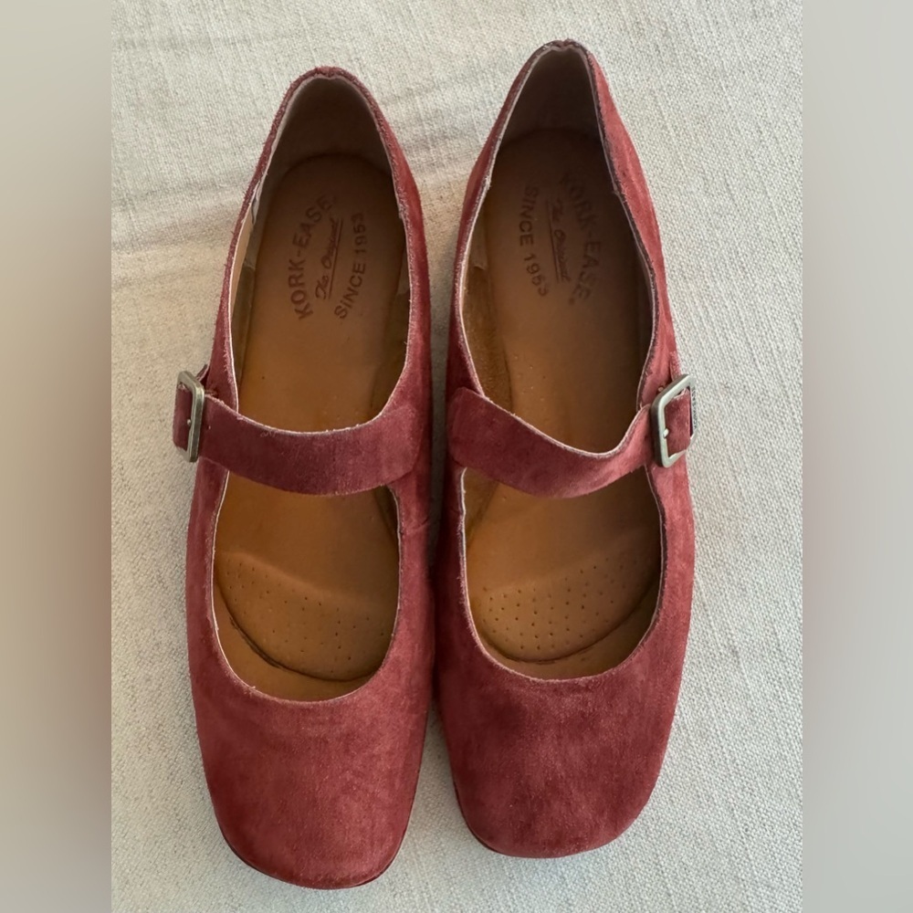 Kork-Ease Prato Suede Mary-Jane Flats in Cranberry - Picture 7 of 12